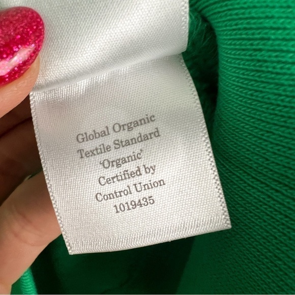 Everlane NWT The Track Organic Cotton Popover Sweatshirt, Bright Jade S - Casual - Picture 11 of 12